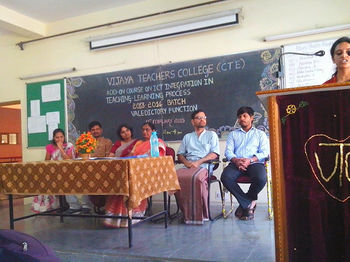 Vijaya Teachers College BEd course - valedictory function