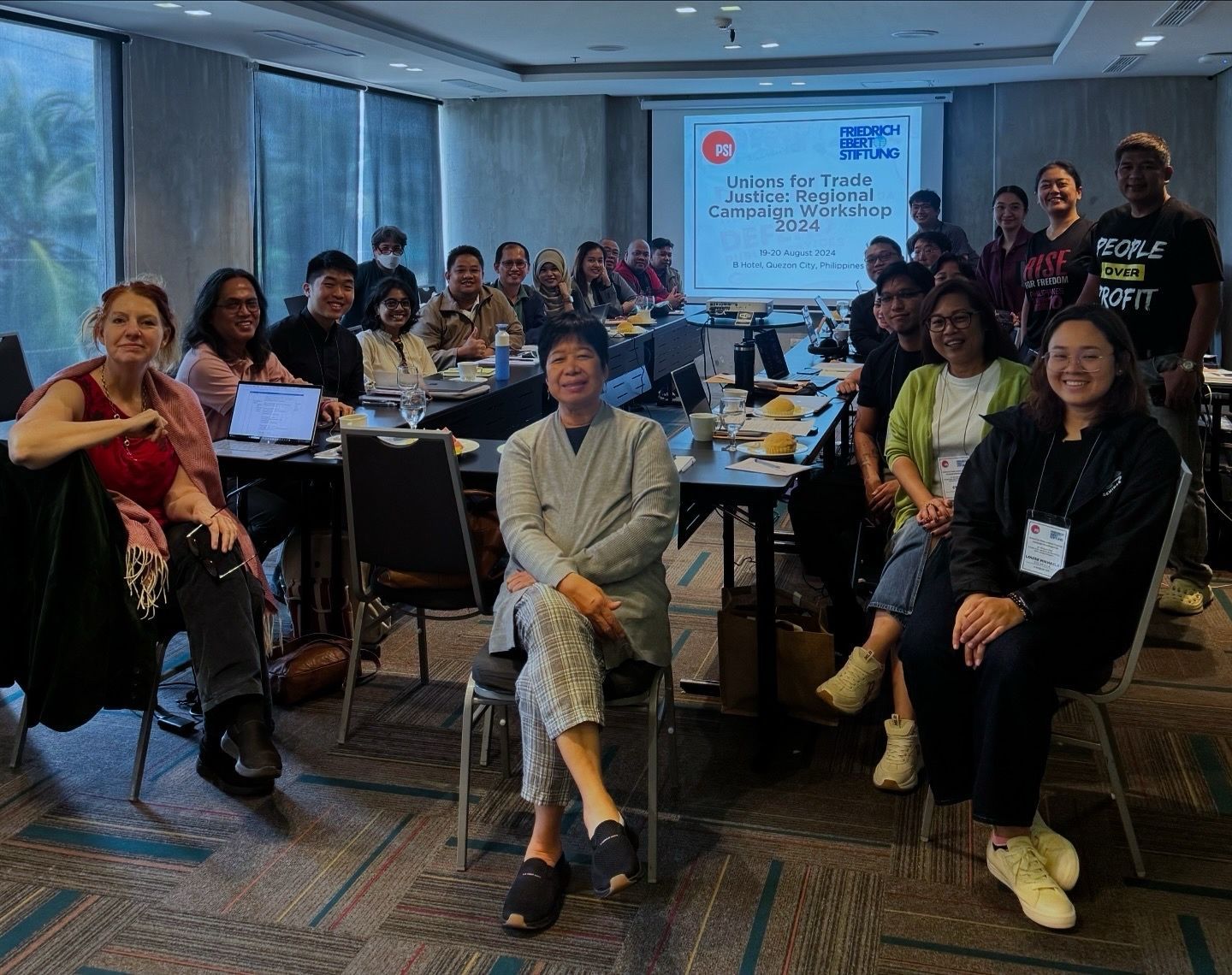 Sadhana Sanjay conducting a session on ‘ILO Proposed Instrument and Barriers in Digital Trade Rules’ at the Unions for Trade Justice Campaign Workshop in Quezon City (Metro Manila)